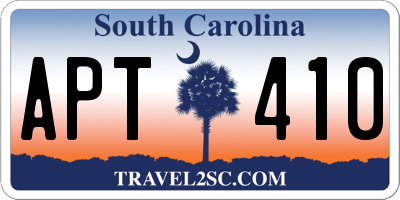 SC license plate APT410