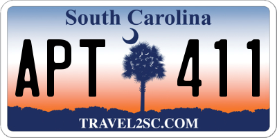 SC license plate APT411