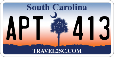 SC license plate APT413