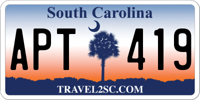 SC license plate APT419