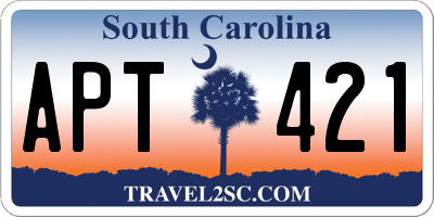 SC license plate APT421