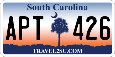 SC license plate APT426