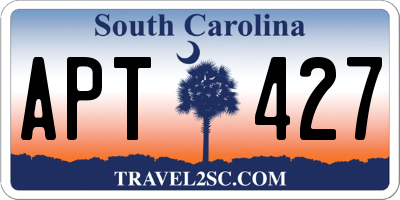 SC license plate APT427