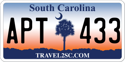 SC license plate APT433
