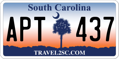 SC license plate APT437
