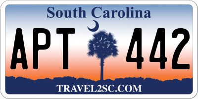 SC license plate APT442