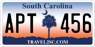 SC license plate APT456