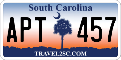 SC license plate APT457