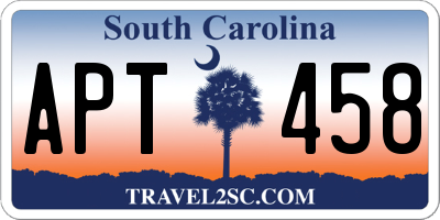SC license plate APT458