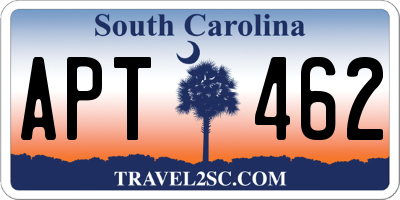 SC license plate APT462