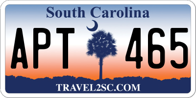 SC license plate APT465