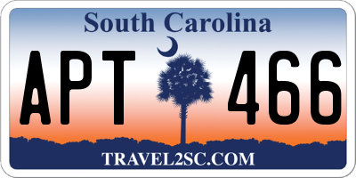 SC license plate APT466