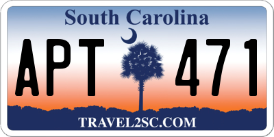 SC license plate APT471