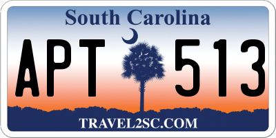 SC license plate APT513