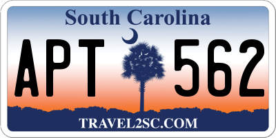 SC license plate APT562