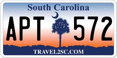 SC license plate APT572