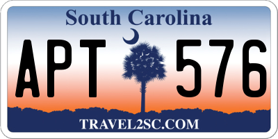 SC license plate APT576