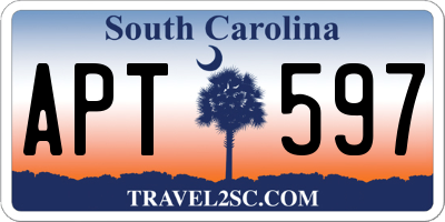 SC license plate APT597