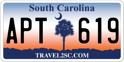 SC license plate APT619