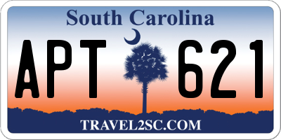 SC license plate APT621