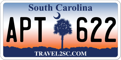 SC license plate APT622