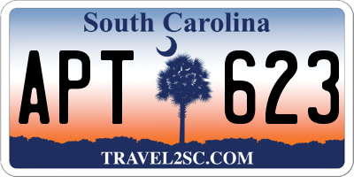 SC license plate APT623