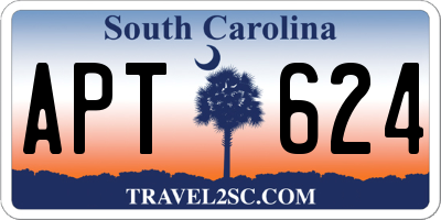 SC license plate APT624