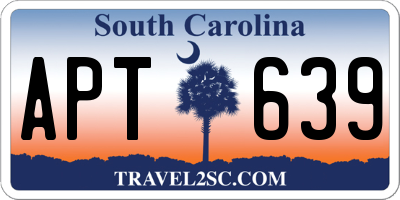 SC license plate APT639