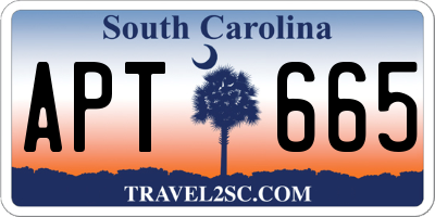 SC license plate APT665