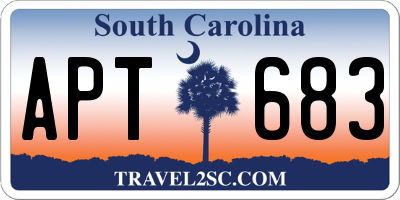SC license plate APT683