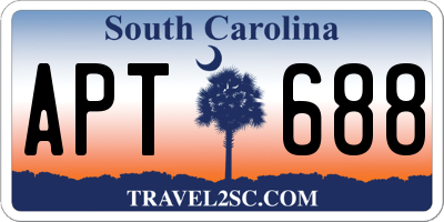 SC license plate APT688