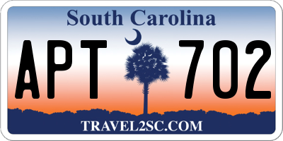 SC license plate APT702