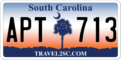 SC license plate APT713