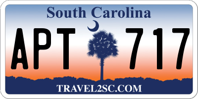 SC license plate APT717