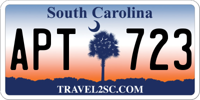 SC license plate APT723