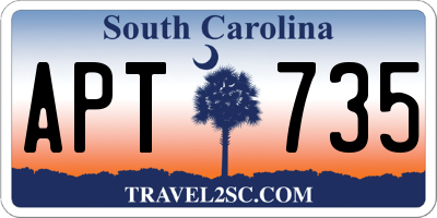 SC license plate APT735