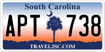 SC license plate APT738
