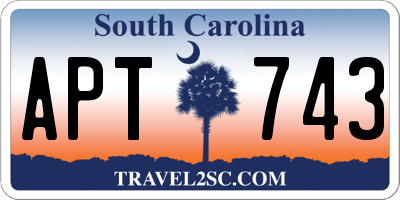 SC license plate APT743
