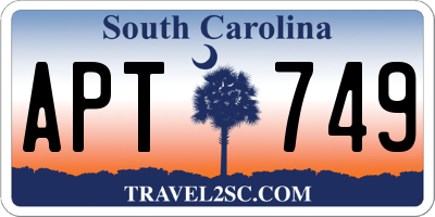 SC license plate APT749