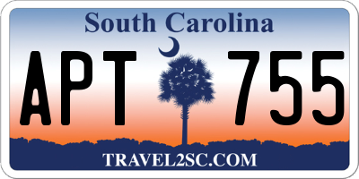 SC license plate APT755