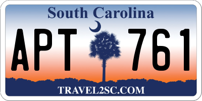 SC license plate APT761