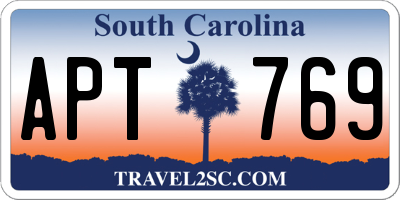 SC license plate APT769