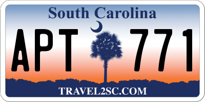 SC license plate APT771