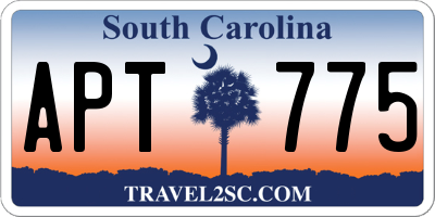 SC license plate APT775
