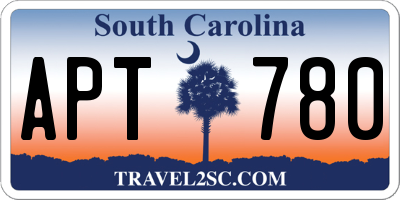 SC license plate APT780