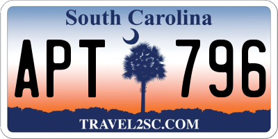 SC license plate APT796