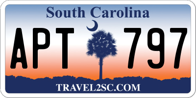 SC license plate APT797