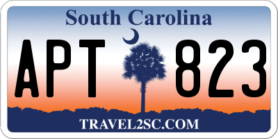 SC license plate APT823