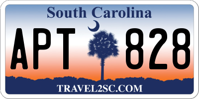 SC license plate APT828