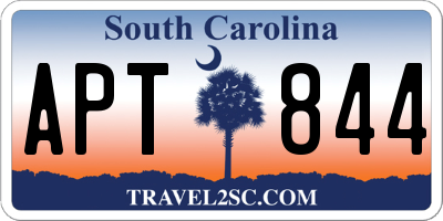 SC license plate APT844
